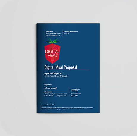 Back of Digital Meal proposal document